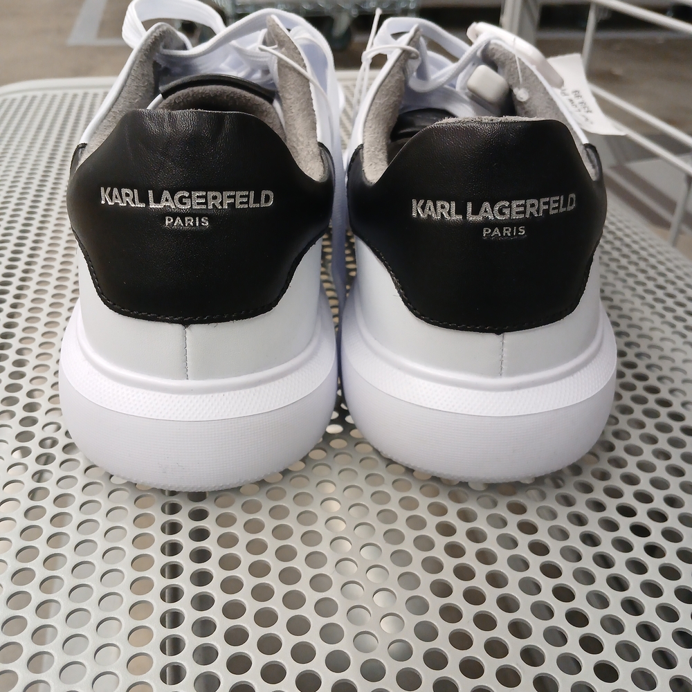 Karl Lagerfeld Monochrome Leather Sneakers